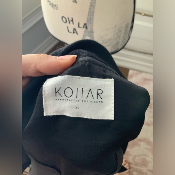 KOLLAR CLOTHING BLIGO Bomber Jacket Black Men’s Size Extra Large Like New - Picture 7 of 16